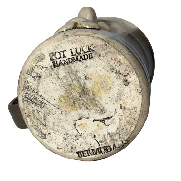 Pot Luck Funny Face Mug Novelty Gift Vintage made in Bermuda - Picture 6 of 7